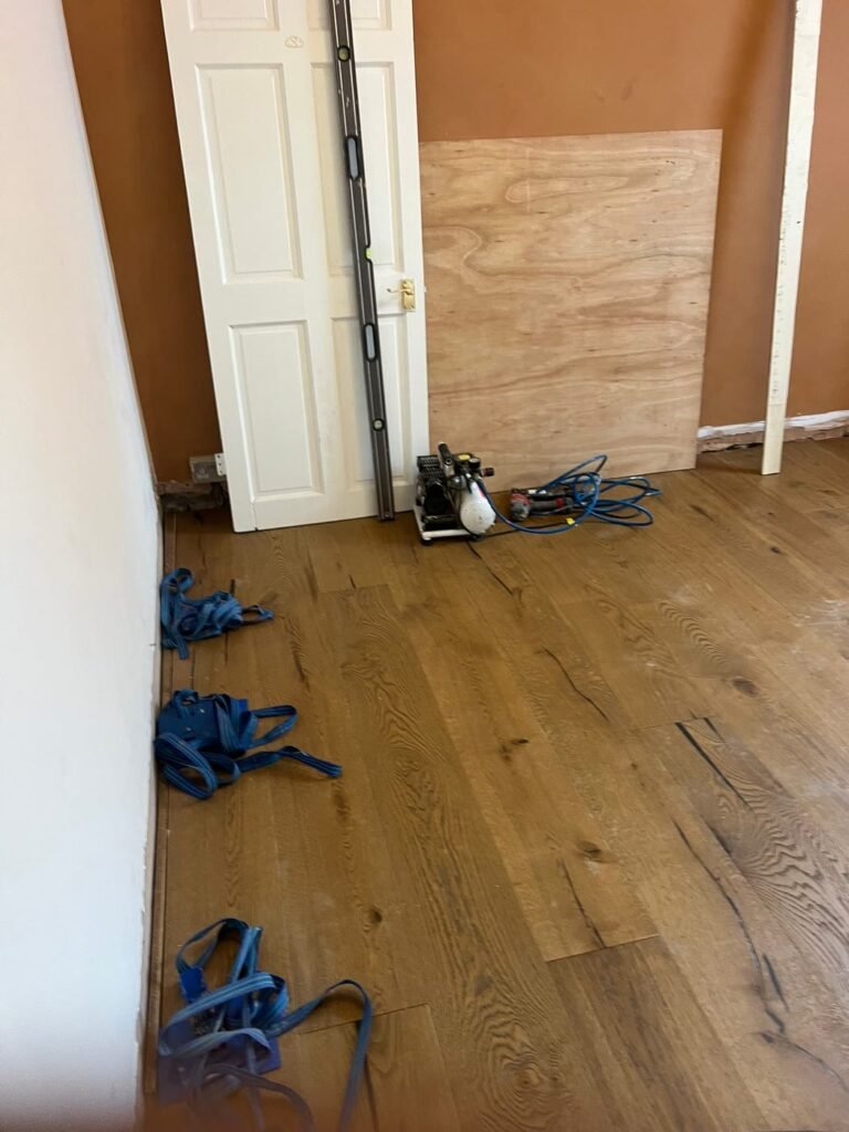 Completed engineered wood floor in East London E7