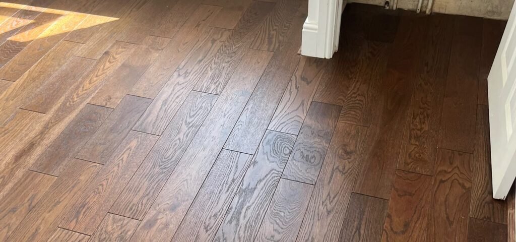 New wood floor installed in a bedroom in North London N4